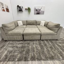 Tan Sectional Modular Couch - Free Delivery 