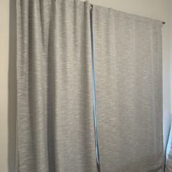 63” Curtains And Curtain Rod