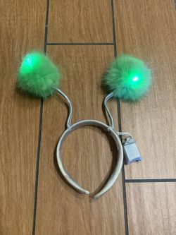 Green Light Up Pom Pom Headband