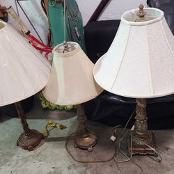 3 Vintage Lamps. $55 For All