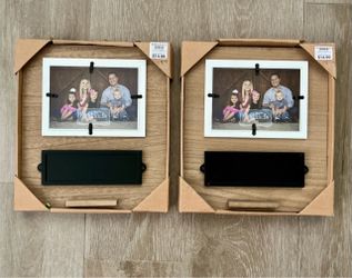 NEW Kirkland's Wood Photo Frame with Chalkboard — Set of 2