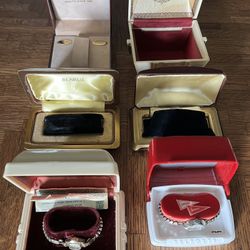 An assortment of 6 Vintage Watch Boxes. 