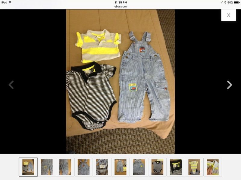 Boys Thomas the tank overalls 6-9-12 months