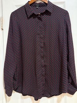 Ann Tayler Poka Dot Blouse