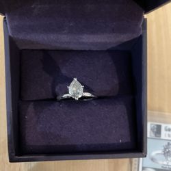 Barely Used 1ct Natural Diamond With A White Gold Band 