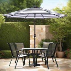 9 FT Outdoor Aluminum Market Umbrella with Crank and Tilt Feature, No Base Included, Umbrella