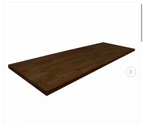 6 ft. L x 25 in. D x 1.5 in. T Finished Hevea Butcher Block Standard Countertop in Brown With Eased Edge