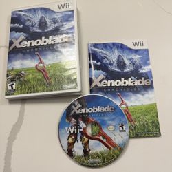 Nintendo Wii Game Xenoblade Chronicles CIB Complete In Box Great Condition   The product is a complete in box (CIB) Nintendo Wii game called Xenoblade