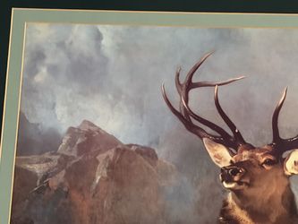 Real wood framed Elk picture from Lake Tahoe