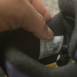 Air  Jordan 4 retro purple/ black/white/ size 5.5 in men's and 7 in women's