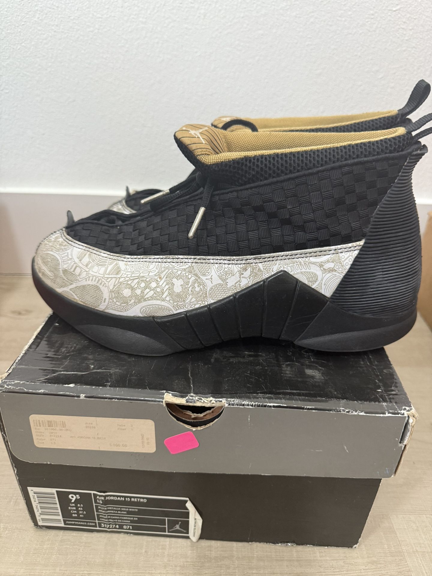 Air Jordan 15 Retro Laser LS 2007 Sz 9.5