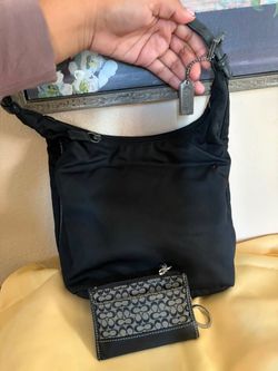 Coach bag with card holder