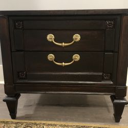 Restored Antique Basic Witz Two Drawer Commode Nightstand