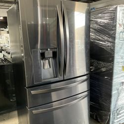 LG silver refrigerator 