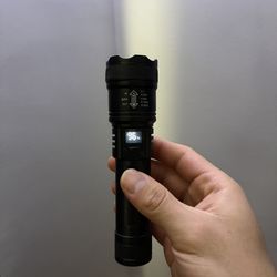 🔥 Super Bright Rechargeable LED Flashlight – Zoomable + USB 🔦