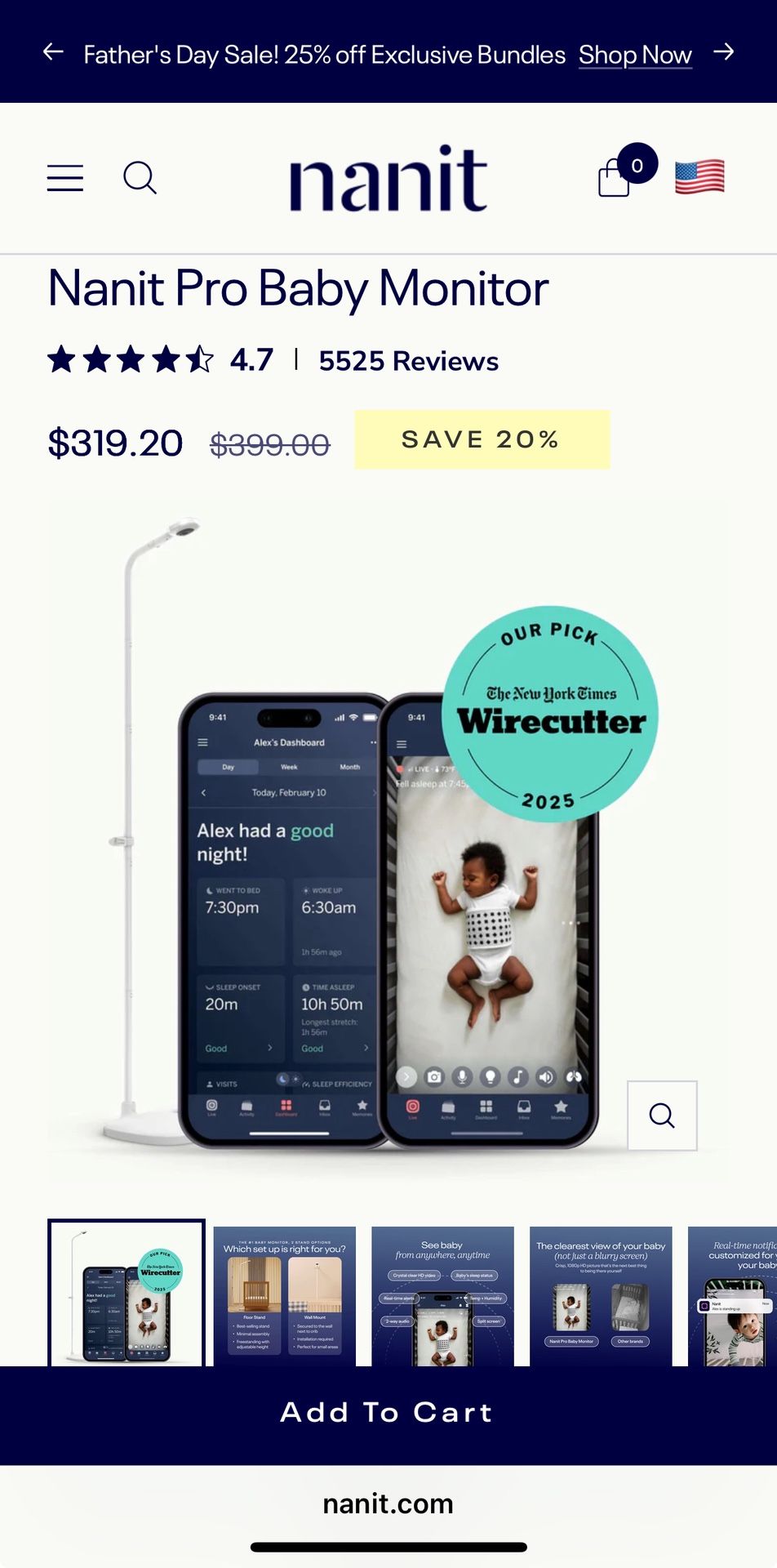 Nanit Pro Baby Monitor