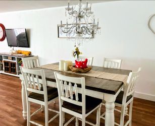 Farmhouse Dining Table & 6 Chairs – 7 Piece Set