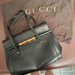 Gucci Wood Handle Tote