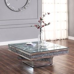 Brand New Glam Three-tier Coffee Table with Faux Diamonds