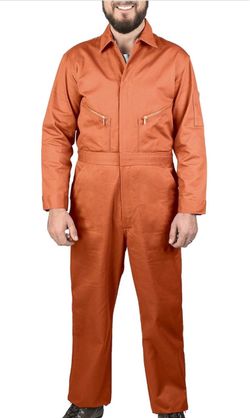 Walls Work Men's Big-Tall Long Sleeve Twill Coverall, Orange, 66/Tall