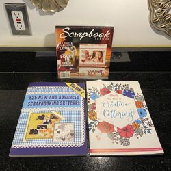 3 Books: 525 Scrapbooking Sketches Vol 2, Scrapbook Trends & Creative Lettering