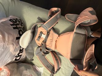 Pink and Gray Baby Carrier