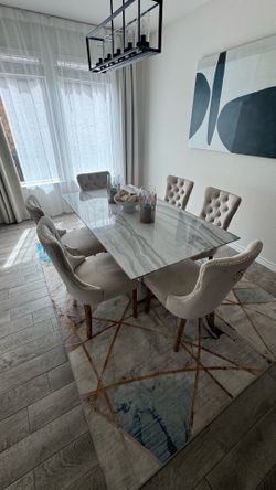 Dining table and chairs