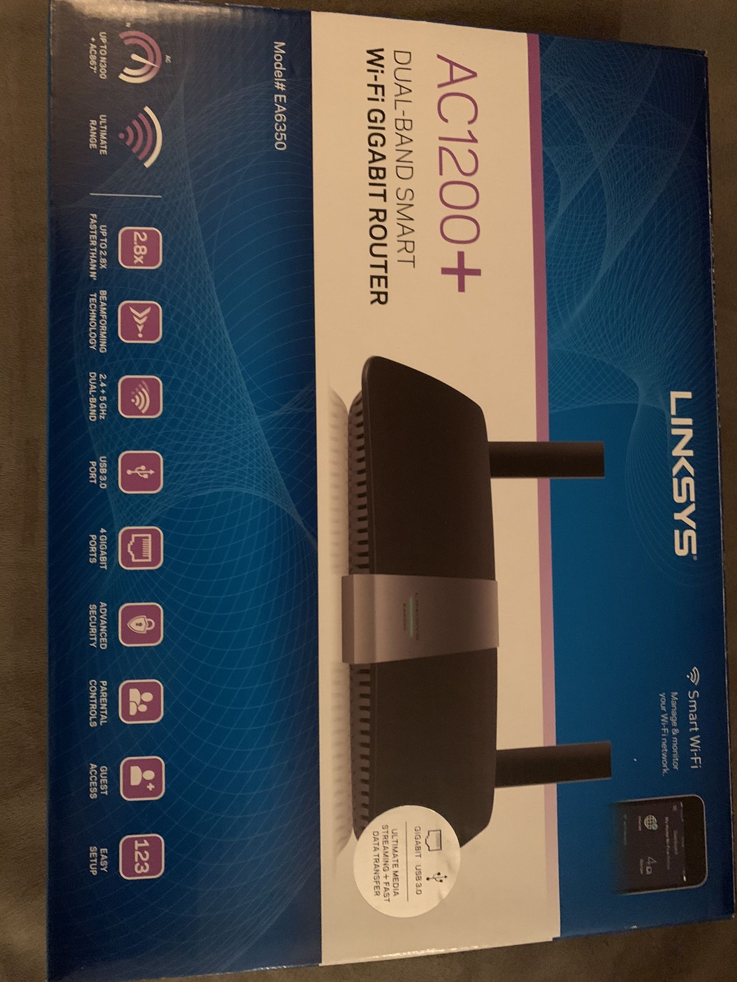 Linksys AC 1200 WiFI Router Brand New