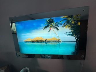 Vintage Backlit Tropical Wall Art with Ocean Sounds