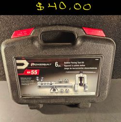 Powerbuilt 6-Piece Bubble Flaring Tool Kit (Kit 55, Model 648990), Brand New!