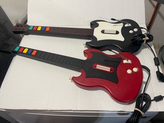 (2) ps2 red octane wired guitars