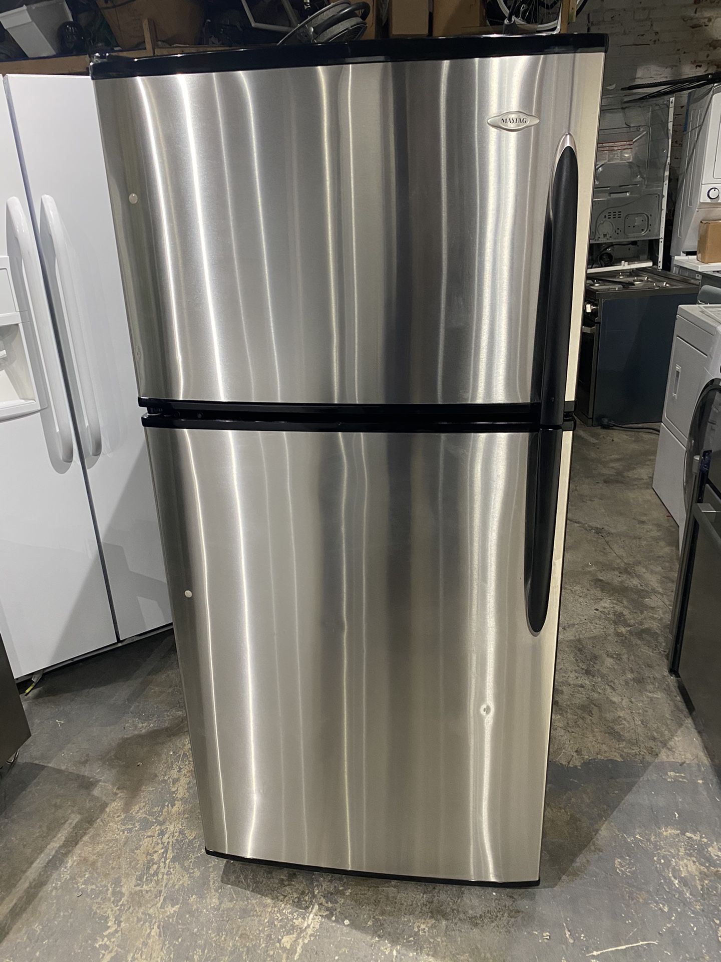 Maytag refrigerator 30 x 66 stainless steel works perfect clean one receipt for 30 days warranty