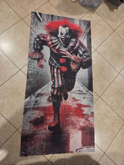 Horror Clown Halloween Banner Decoration