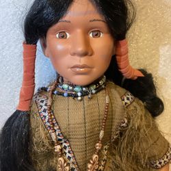 Large 23-24 inch Cathay Collection Porcelain Doll 1-5000, Native American  Produced by the Cathay Collection as part of their widespread series of cul