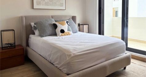 Upholstered Wingback Bed Frame