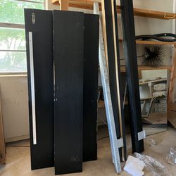 Free King size bed frame and accordion doors
