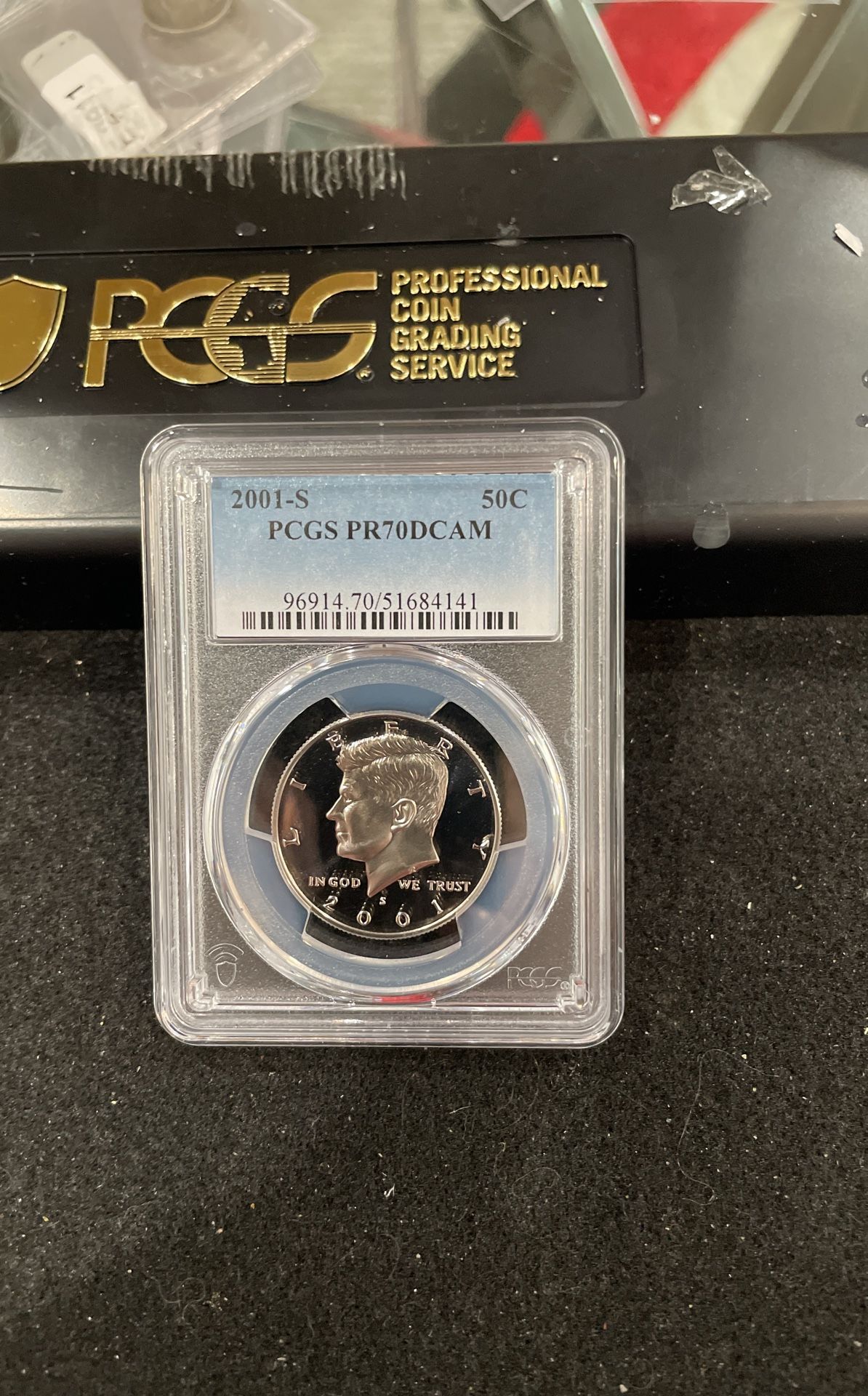 2001 S Gem Proof PERFECT GRADED Kennedy Half Dollar Graded At PR70 D-4