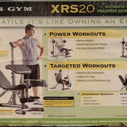 Golds Gym XRS 20 Training Bench with Weights