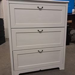 Modern Small White Tallboy Dresser