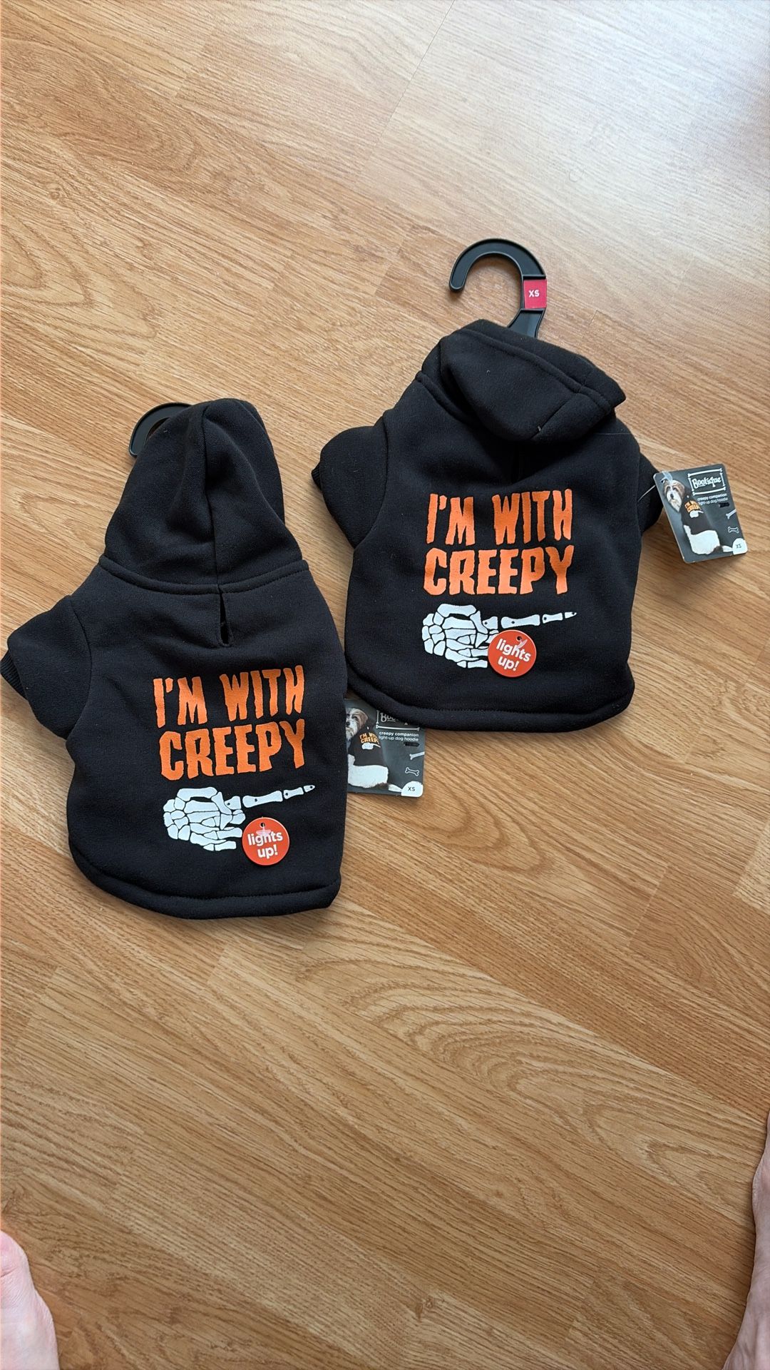 NEW Dog Costume Lights Up I’m With Creepy