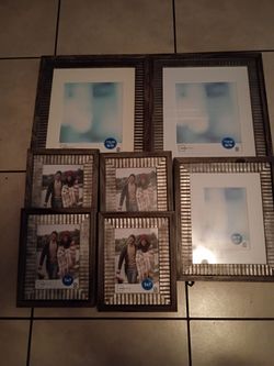 Lot Of 11 Rustic/Country Style Picture Framed