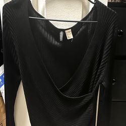 Black V-Neck Top
