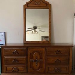 9 Door Solid Wood Dresser 