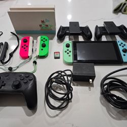 Nintendo Switch Animal Crossing Edition With Game And Accessories 