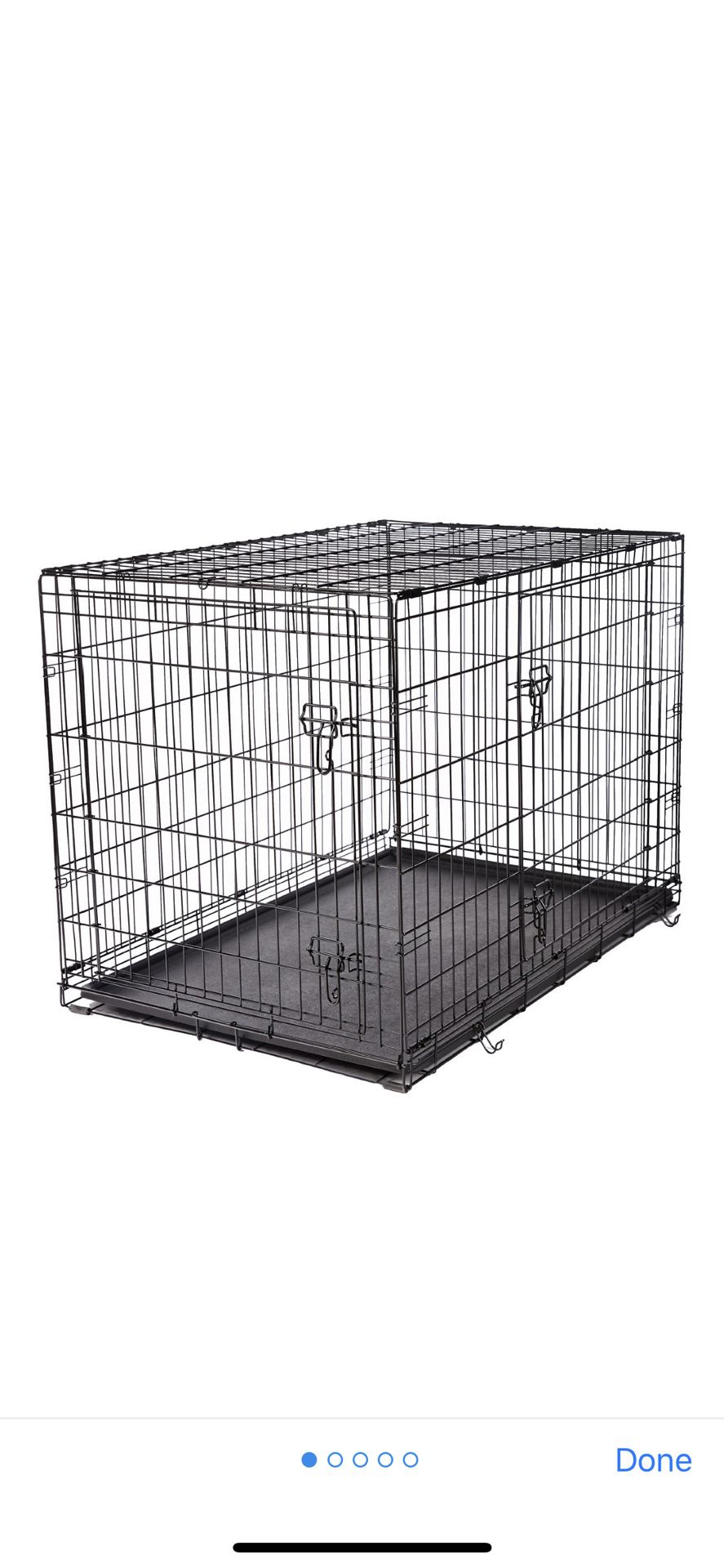 Frisco fold & carry double door dog crate 42-in