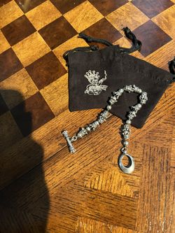 King Baby - Sterling Silver Crown Link Bracelet 