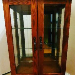 Oak Curio Cabinet