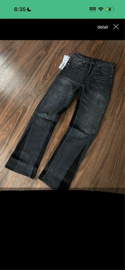 flared purple jeans