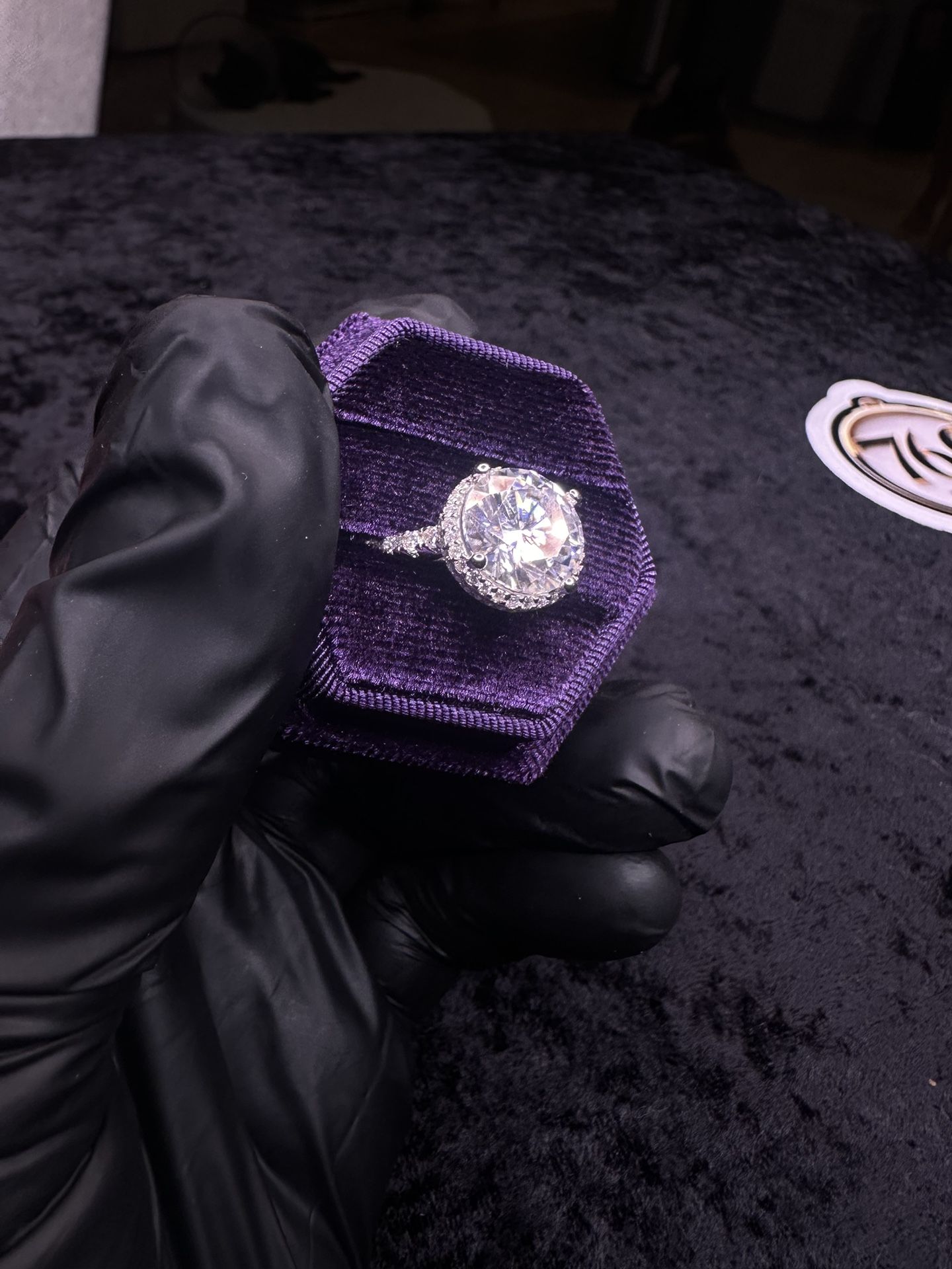 💍 Brilliant Moissanite Halo Engagement Ring