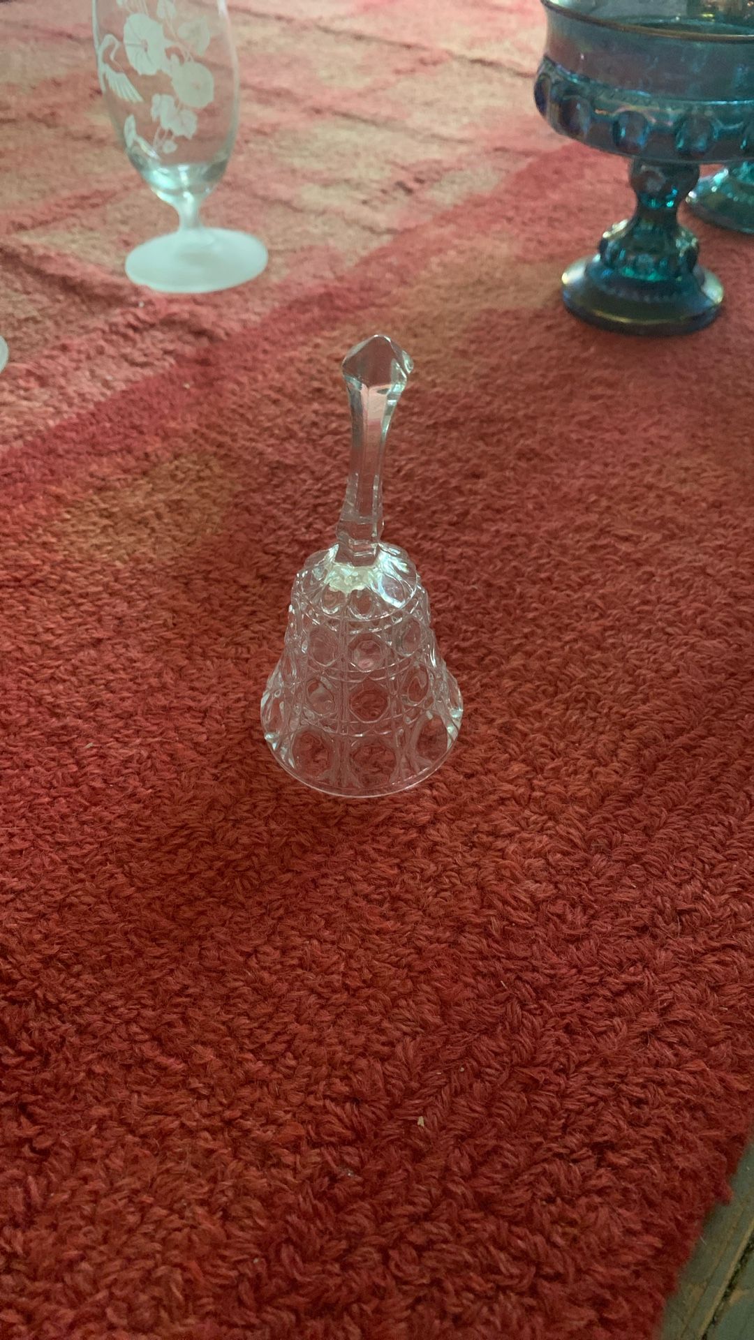 Vintage Glass Dinner Bell